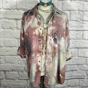 Reworked/upcycled flannel shirt